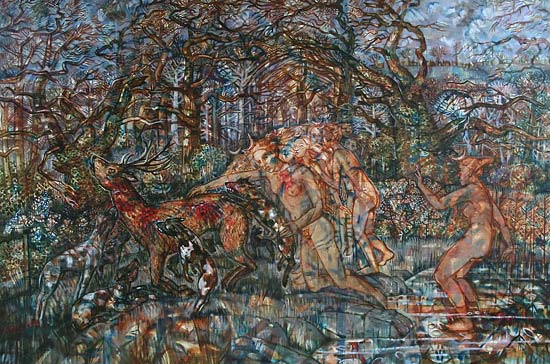 The Killing of Actaeon 2014 - oil on canvas (100 x 150 cm)