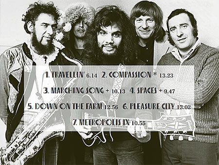 Band photo with track listing