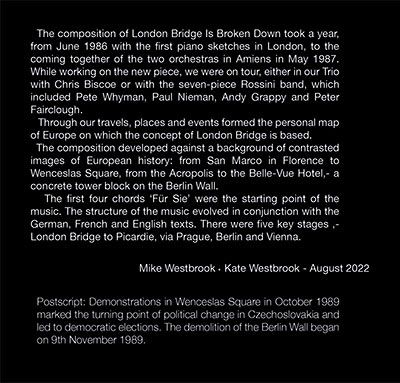 London Bridge Live in Zűrich 1990 - information
